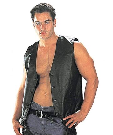 Men Classic Leather Vest
