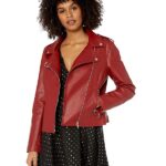 Moto Red leather Jacket