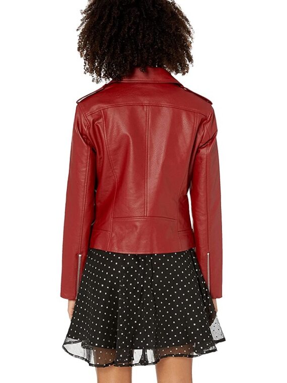 Red Moto leather Jacket