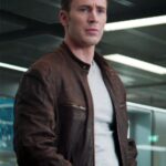 captain-america brown leather jacket