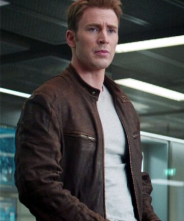 Captain America Steve Rogers Chris Evans Leather Jacket