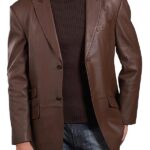 Men Sport leather blazer
