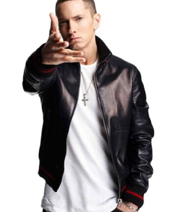Not Afraid Eminem Bomber Leather Jacket