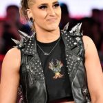 WWE Rhea Ripley Studded Design Leather Vest