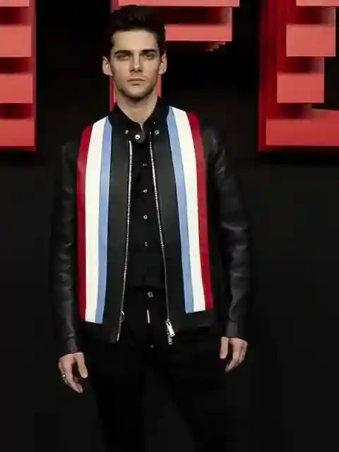 Elite Night Alvaro Rico Stripes Leather Jacket