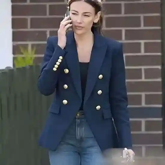 Fool Me Once S01 Maya Stern Blue Blazer Coat