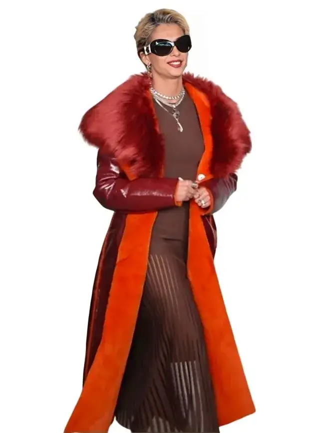 Naomi Scott Skye Riley Smile 2 Recreation Fur Coat