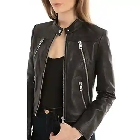 Shadowhunters S03 Clary Fray Katherine Mcnamara Moto Leather Jacket